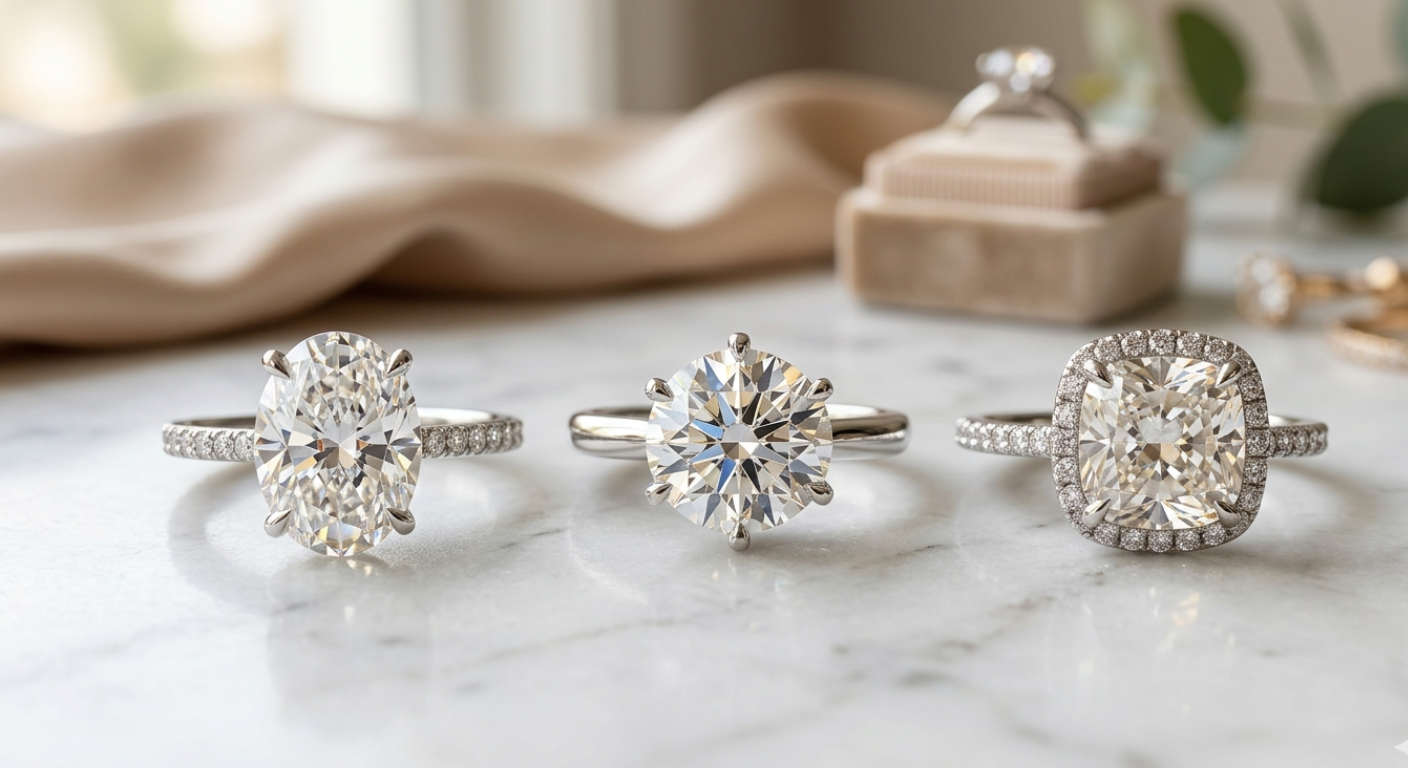 Oval vs Round vs Cushion Diamonds Which Shape Looks Bigger?