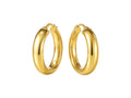 14K Yellow Gold Hinged Snap Hoop Earrings 25mm