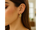 Crossover Hoop Earrings with Polished Finish