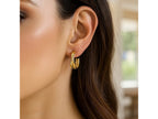 Crossover Hoop Earrings with Polished Finish