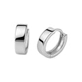 10KT White Gold Snuggable Hoop Earrings – Lightweight Stylish Design