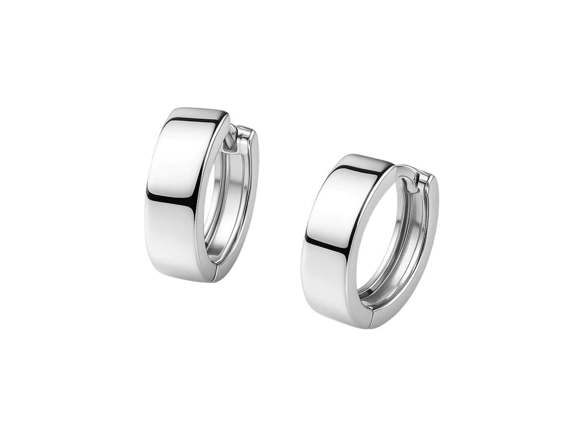 Small Snuggable Hoop Earrings with Hinged Snap Closure