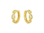 Oval Mariner Huggie Hoop Earrings with Snap Closure