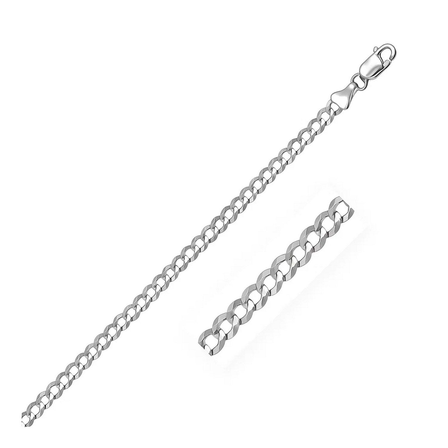 Classic Curb Chain Bracelet 3.6mm Sleek Link