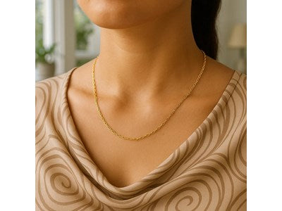 Oval Cable Link Chain Necklace