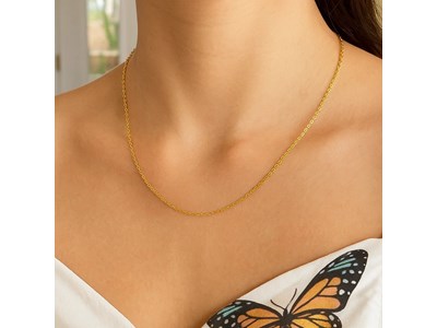 Oval Cable Link Chain Necklace