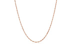 Singapore Chain 1.10 mm Rose Gold Necklace