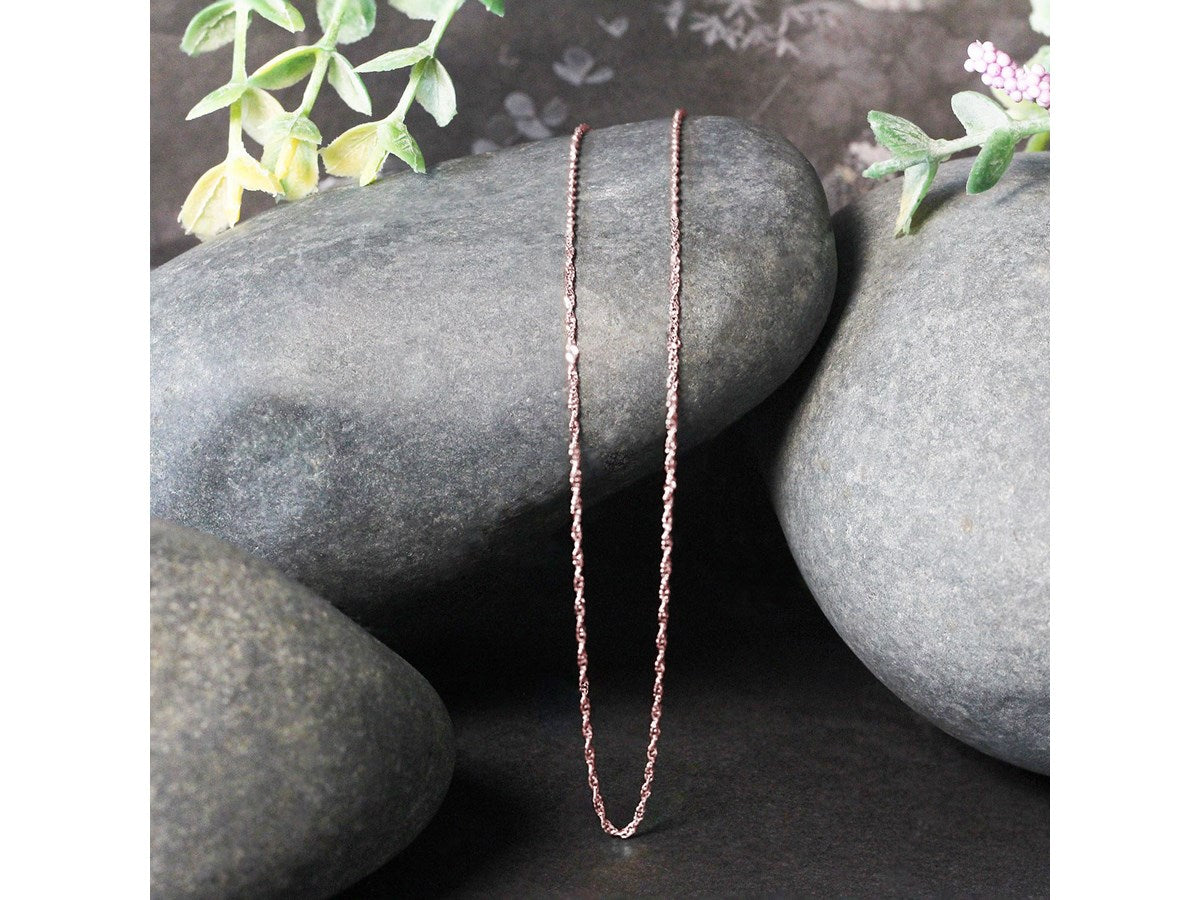 Singapore Chain 1.10 mm Rose Gold Necklace