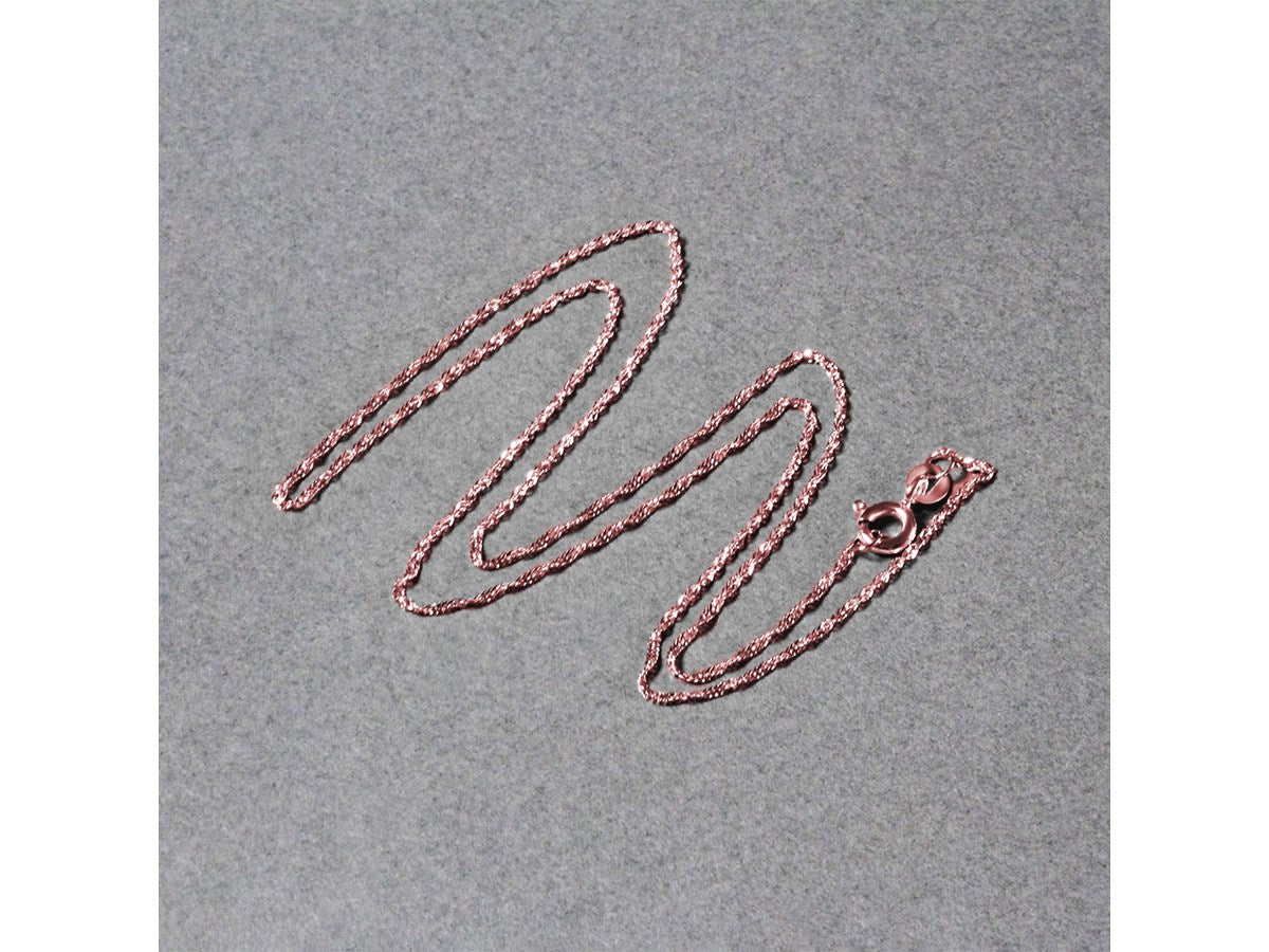 Singapore Chain 1.10 mm Rose Gold Necklace