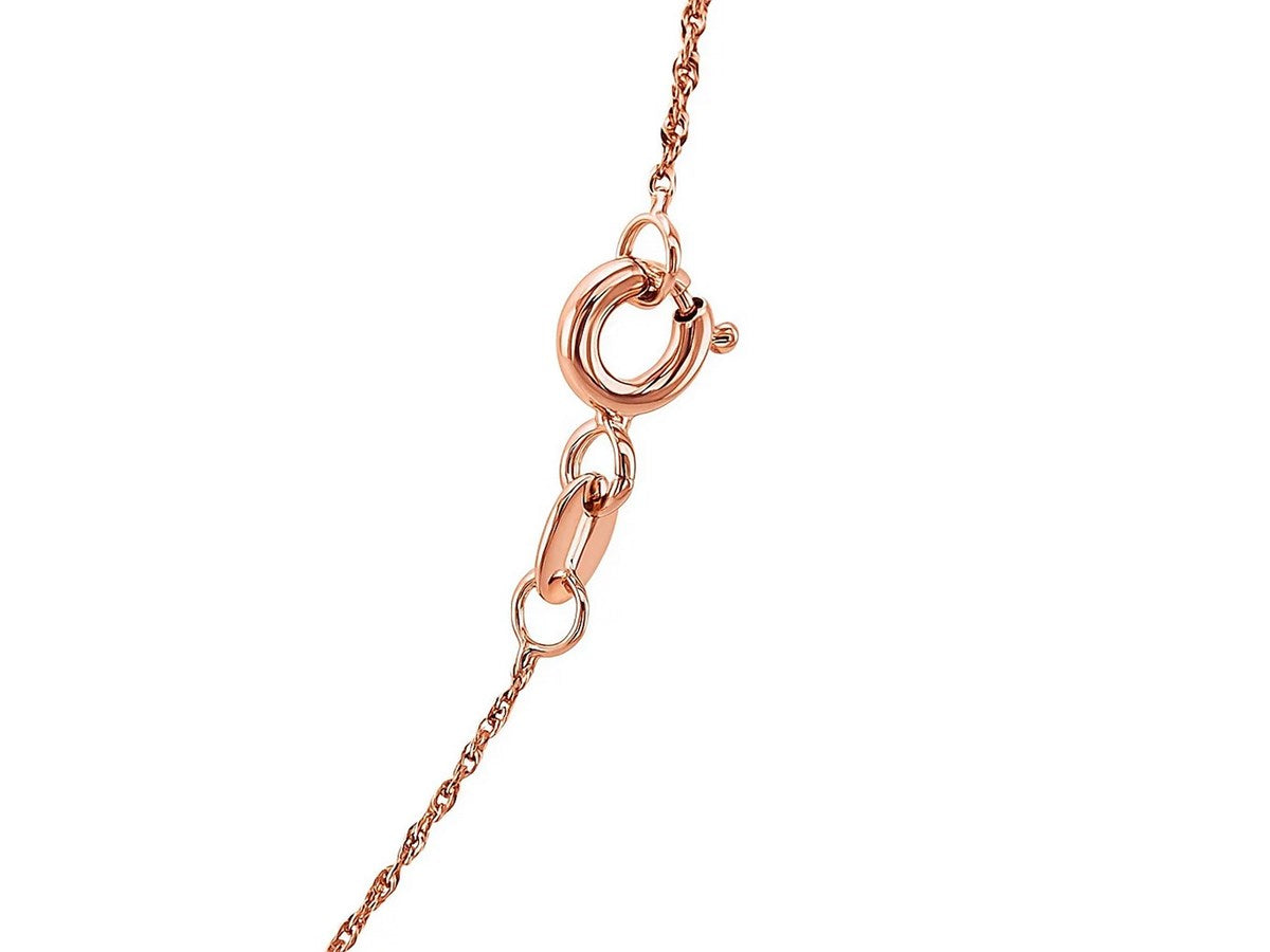 Singapore Chain 1.10 mm Rose Gold Necklace