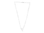 Heart Link Paperclip Diamond Accent Necklace