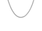 Gourmette Chain 2.80 mm White Finish Necklace