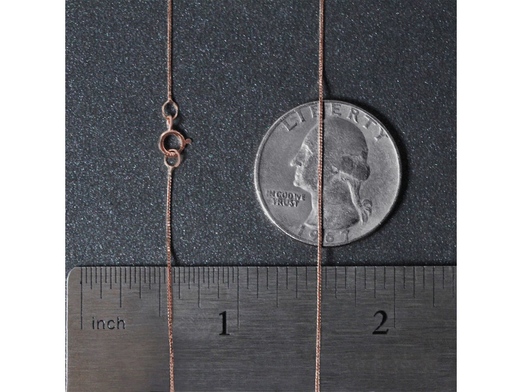Classic Box Chain 0.45 mm Rose Finish Necklace
