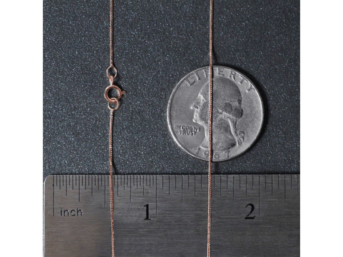 Classic Box Chain 0.45 mm Rose Finish Necklace