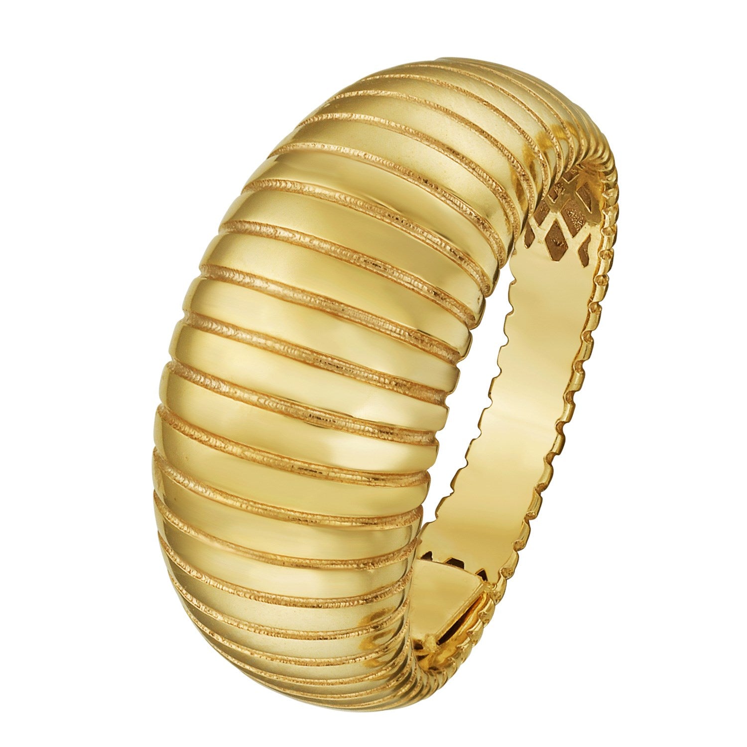 Graduated Tubogas Spiral Statement Ring