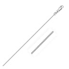 Classic Box Chain 0.68 mm White Finish Necklace
