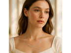 Classic Box Chain 0.68 mm White Finish Necklace
