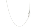 Classic Box Chain 0.68 mm White Finish Necklace