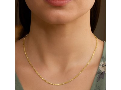 Sparkle Chain 1.50 mm Yellow Finish Necklace