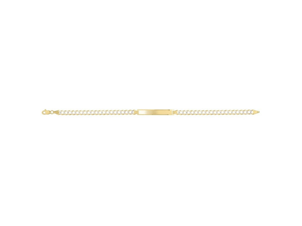 Pavé Curb ID Bracelet with Diamond Accent 5mm