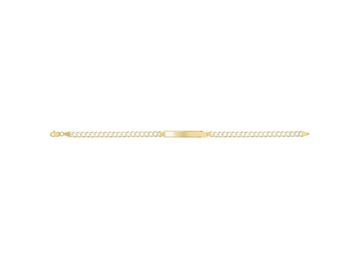 Pavé Curb ID Bracelet with Diamond Accent 5mm