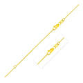 Extendable Cable Chain 1.00 mm Yellow Finish Necklace