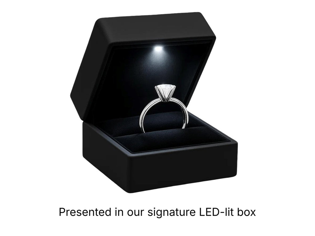 1 Carat Cushion Cut Lab Grown Diamond Solitaire Engagement Ring