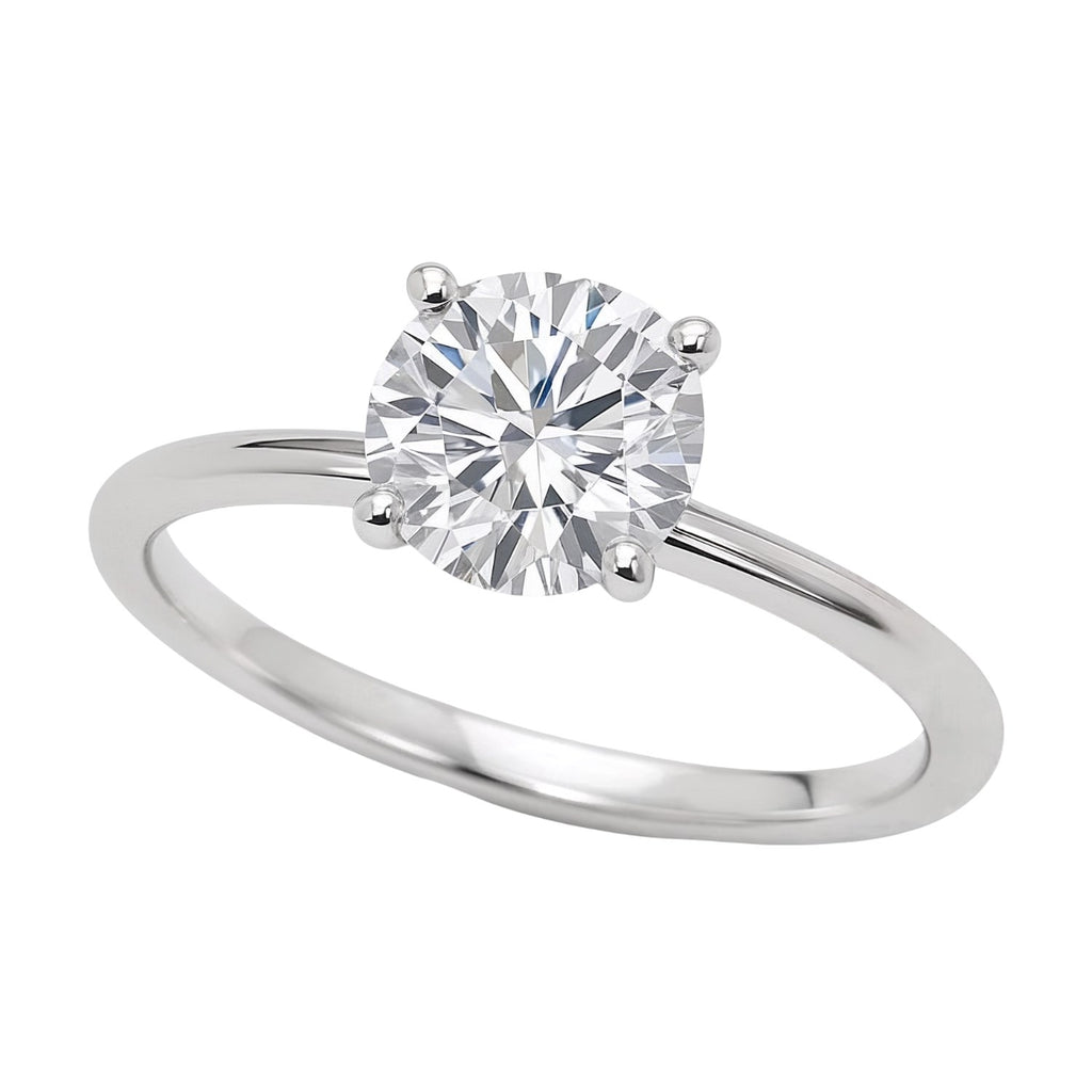 1 Carat Round Lab Grown Diamond Solitaire Ring