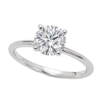 1 Carat Round Lab Grown Diamond Solitaire Ring