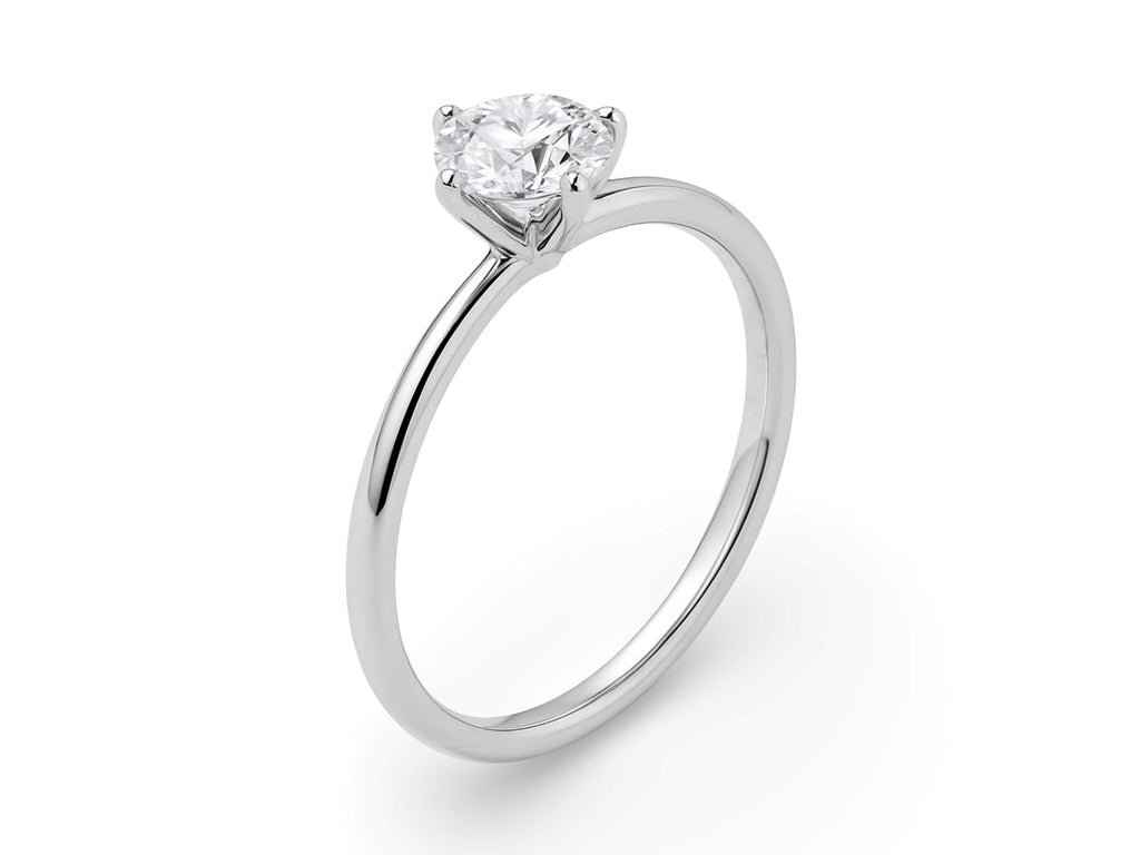 1 Carat Round Lab Grown Diamond Solitaire Ring