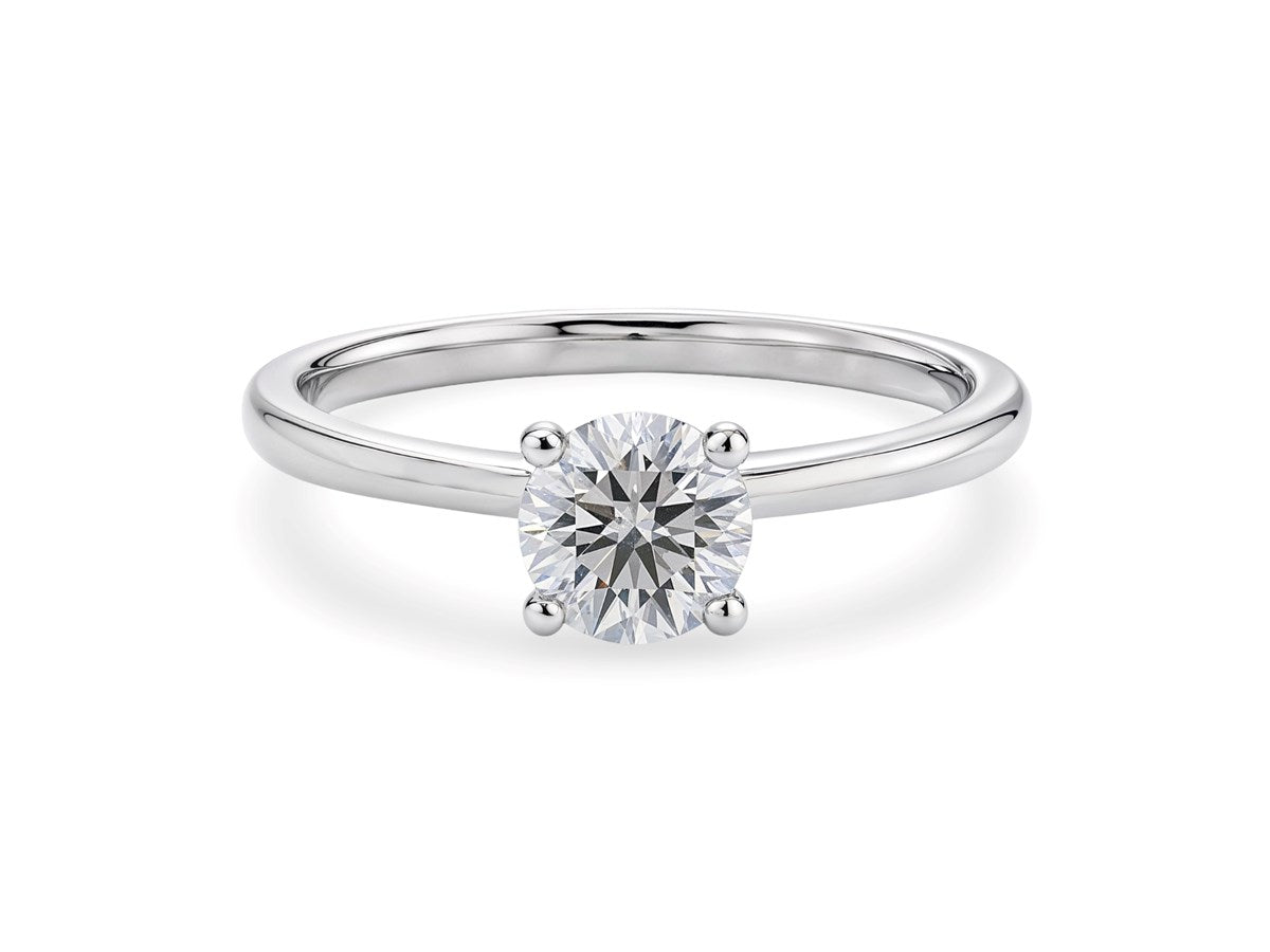 1 Carat Round Lab Grown Diamond Solitaire Ring
