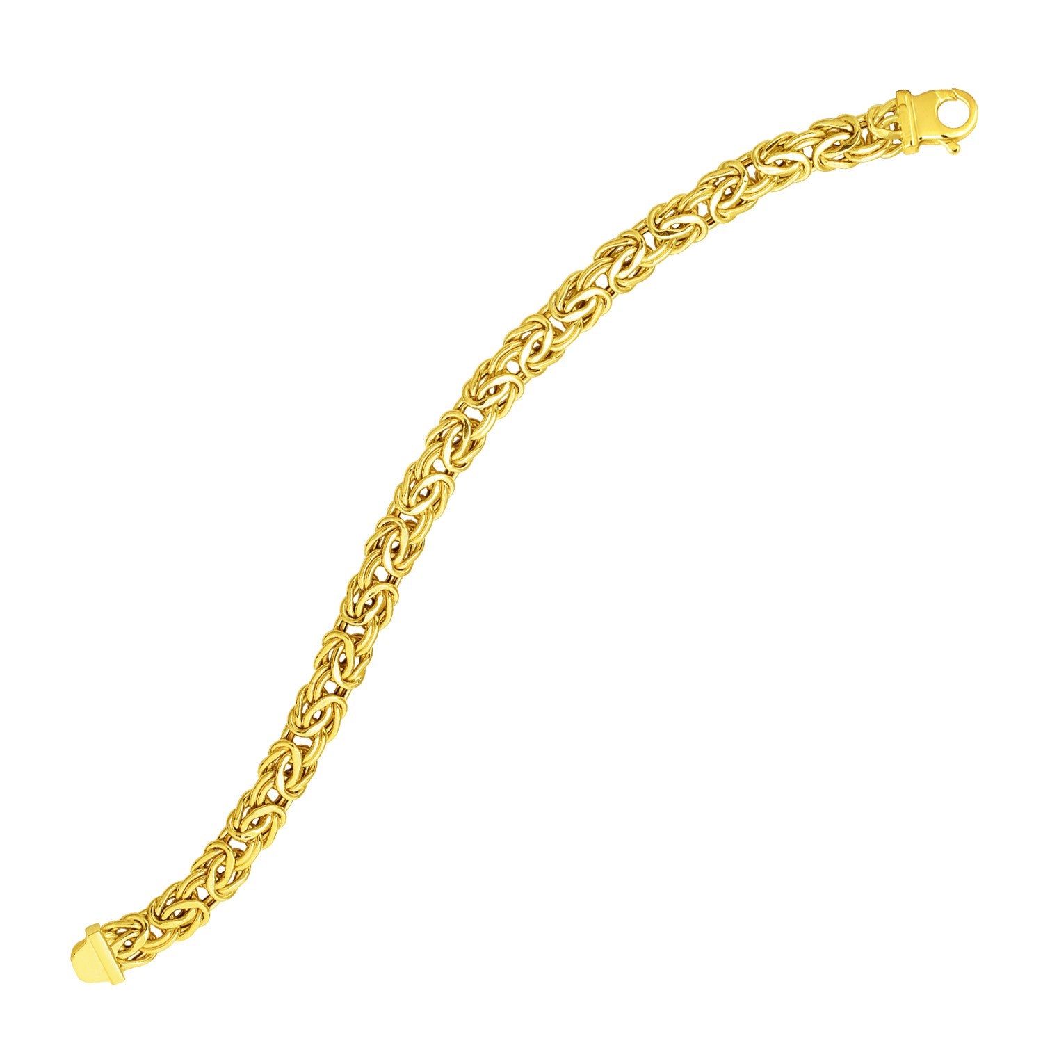 Byzantine Fancy Link Bracelet 9mm Statement Chain