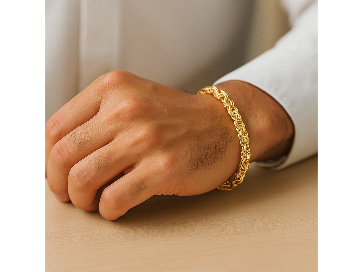 Byzantine Fancy Link Bracelet 9mm Statement Chain