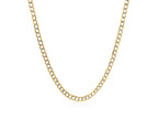 Pave Curb Chain 2.60 mm Two Tone Finish Necklace