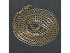 Pave Curb Chain 2.60 mm Two Tone Finish Necklace