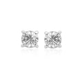 6mm Faceted CZ Stud Earrings with Four-Prong Setting