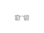 6mm Faceted CZ Stud Earrings with Four-Prong Setting