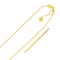Adjustable Franco Chain 1.00 mm Yellow Finish Necklace