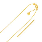 Adjustable Franco Chain 1.00 mm Yellow Finish Necklace