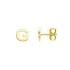 Minimalist Initial G Stud Earrings with Polished Finish