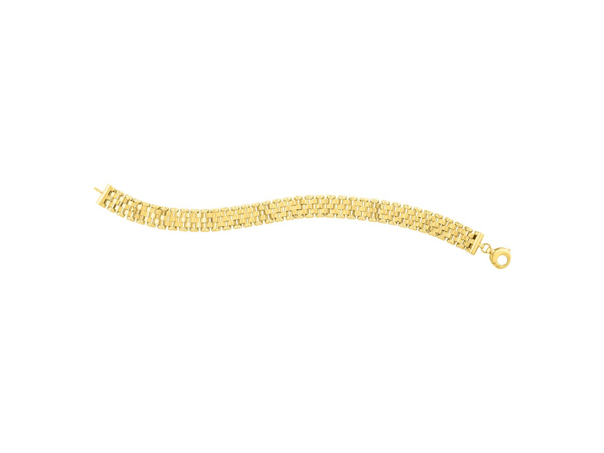 Panther Link Bracelet 9.6mm Textured Statement Chain