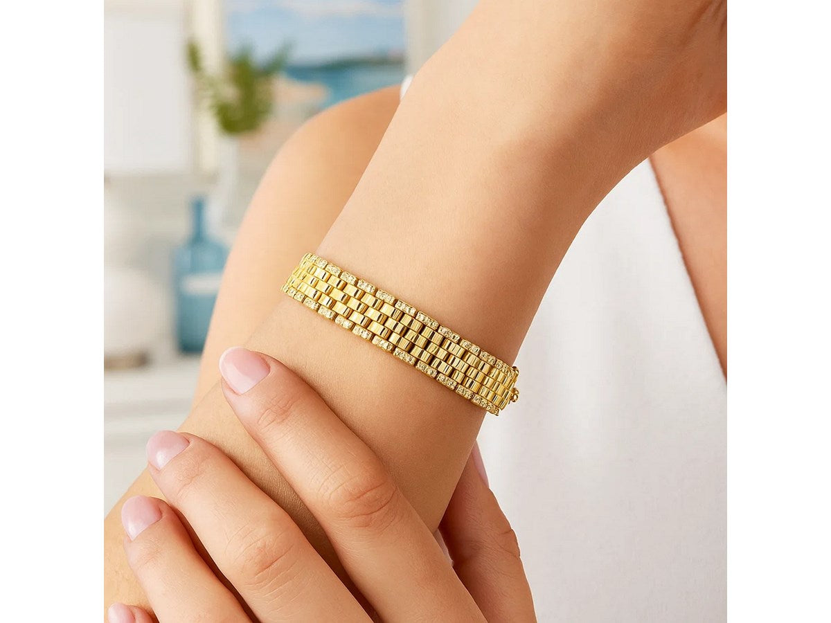 Braided Herringbone Bracelet 3.2mm Sleek Chain