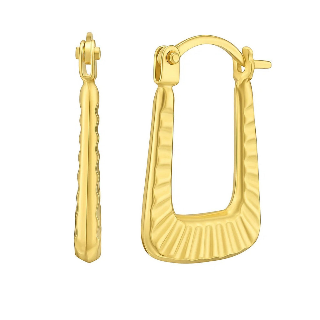 Tubular Back-to-Back Hoop Earrings with Polished Finish