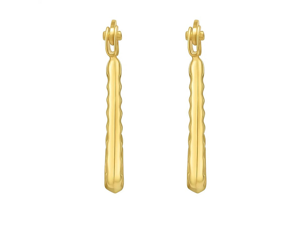 Tubular Back-to-Back Hoop Earrings with Polished Finish