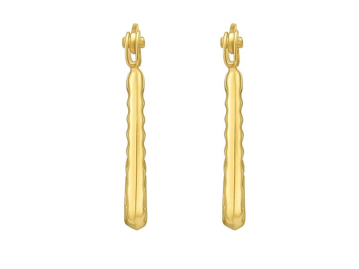 Tubular Back-to-Back Hoop Earrings with Polished Finish