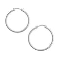Slim Classic 40mm Hoop Earrings with Snap Lock