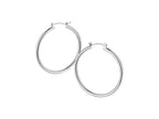Slim Classic 40mm Hoop Earrings with Snap Lock