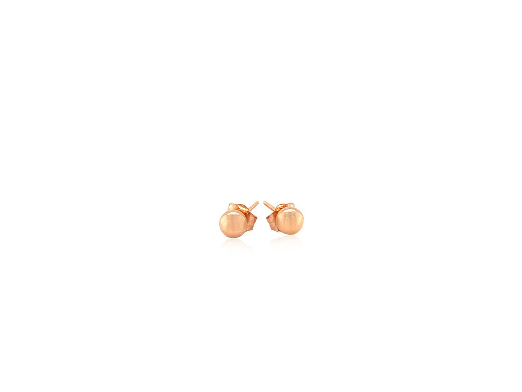 Classic 4mm Ball Stud Earrings with Polished Finish
