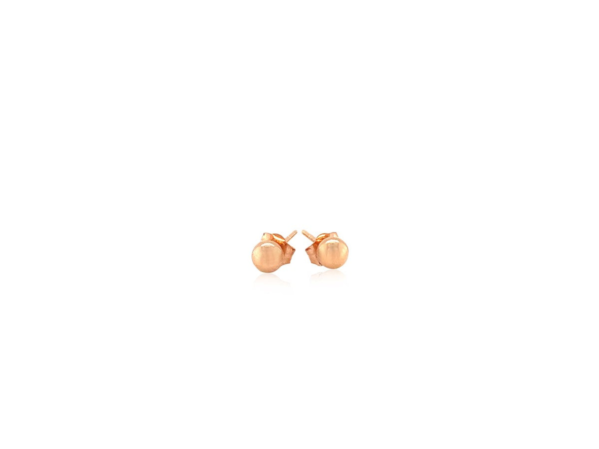 Classic 4mm Ball Stud Earrings with Polished Finish
