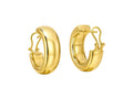 Large Omega C Hoop Earrings with Polished Finish